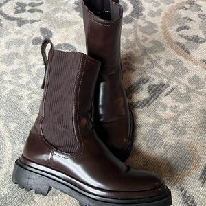 Zara chunky ankle boots